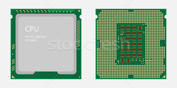 Cpu centraal eenheid computer chip microchip Stockfoto © logoff