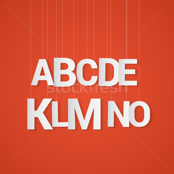 Cartas venta alfabeto estilo suspendido tarjeta Foto stock © logoff