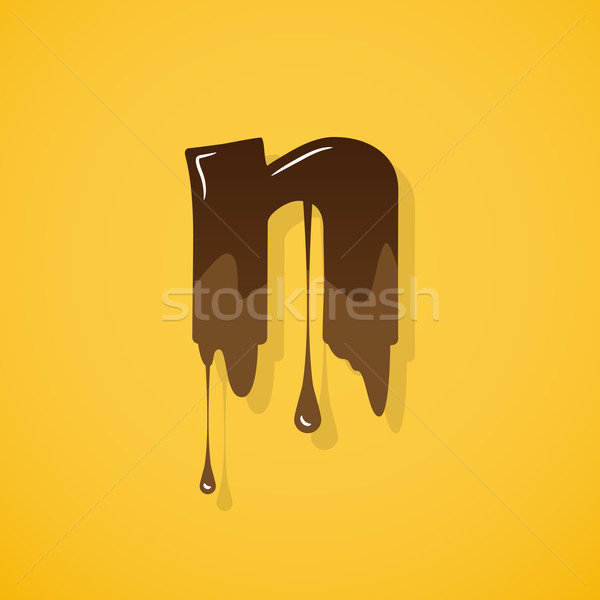 Chocolate carta vetor amarelo escuro Foto stock © logoff