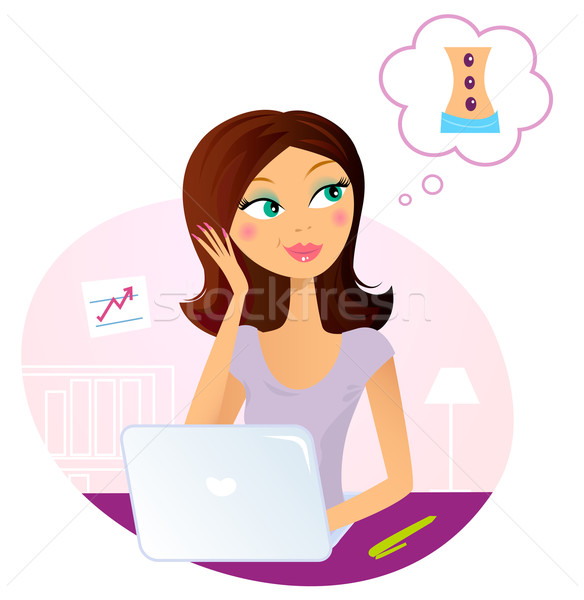 Bureau femme massage occupés affaires [[stock_photo]] © lordalea