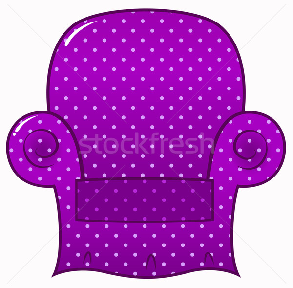 Purple dotted chair clipart isolated on white ( vector ) Stock photo © lordalea