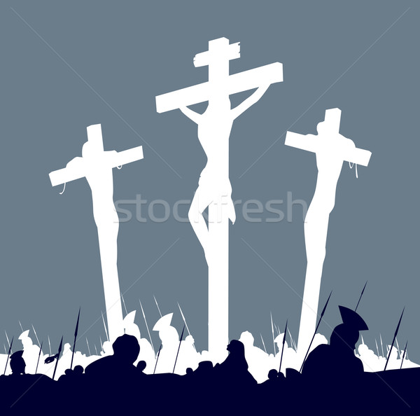 Jesus Christ Crucifixion - Scene With Three Crosses
 Stock photo © lordalea