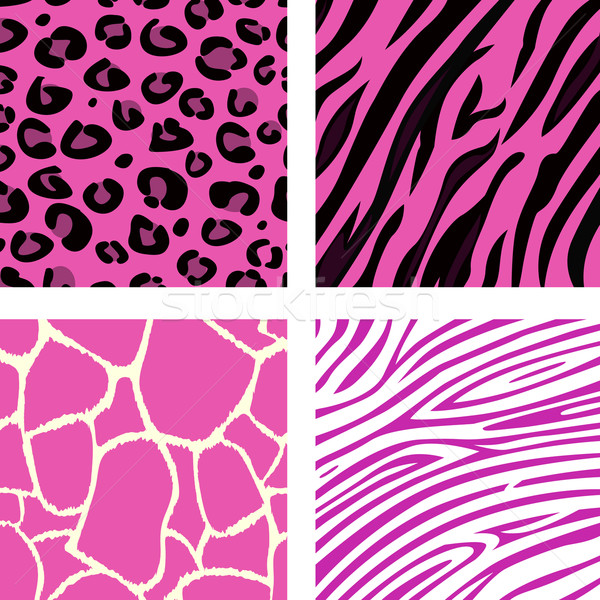Moda rosa animal imprimir padrões Foto stock © lordalea