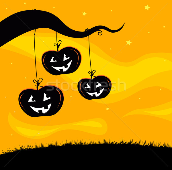 Halloween Jack O'lantern Tree Background
 Stock photo © lordalea