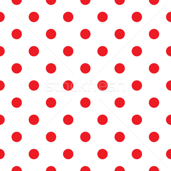 Stock photo: Red polka dot seamless pattern design