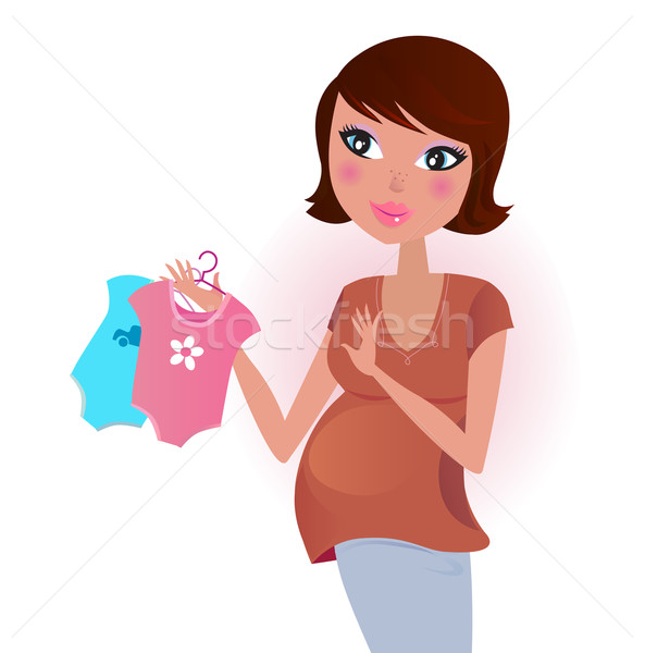 Pregnant woman awaiting baby boy or girl
 Stock photo © lordalea
