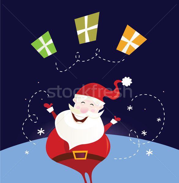 Santa claus with christmas presents Stock photo © lordalea