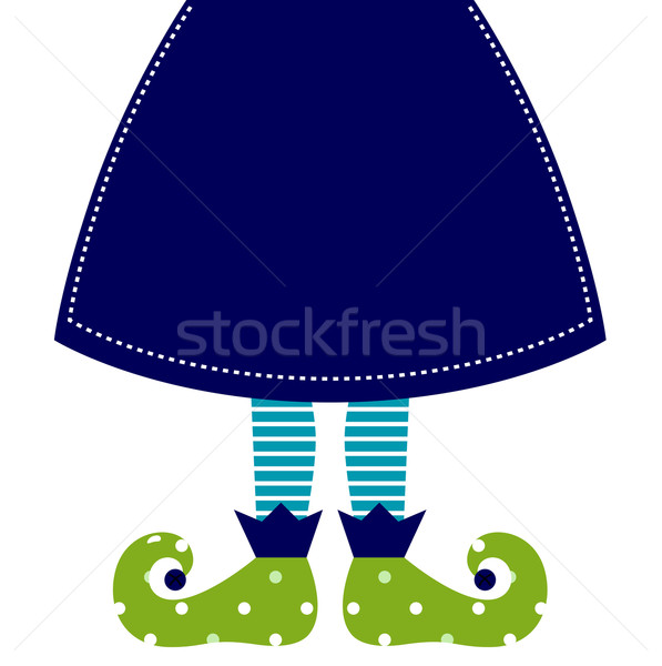 かわいい クリスマス エルフ 脚 スカート 孤立した ストックフォト © lordalea