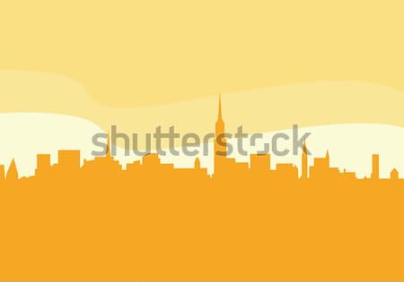 Vector skycraper silhouette isolated on white Stock photo © lordalea