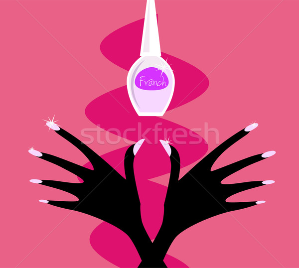 French Manicure And Hands With Nails
 Stock photo © lordalea