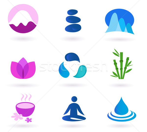 Wellness, Relaxation And Yoga Icon Set. Vector
 Stock photo © lordalea