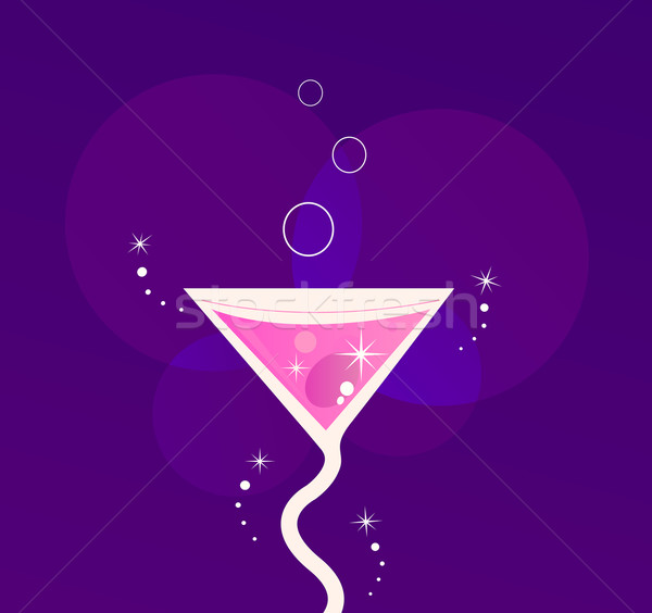 Imagine de stoc: Proaspăt · Martini · petrecere · cocktail · sticlă · vector