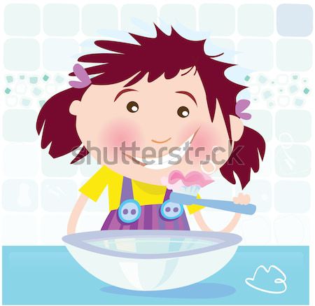 Cute woman relaxing in jacuzzi, spa accessories ( retro ) Stock photo © lordalea