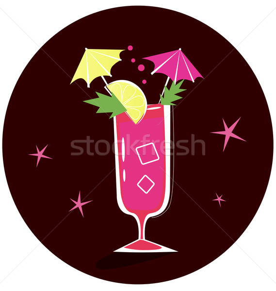 Retro-stylized Cocktail Illustration: Bloody Mary
 Stock photo © lordalea