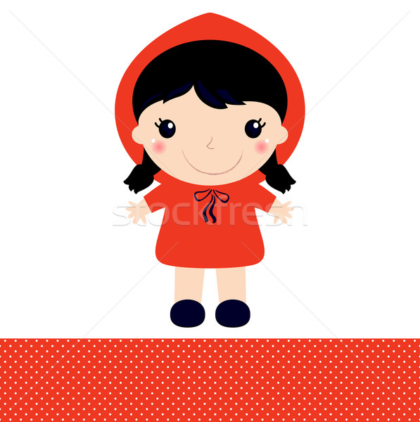 Little Red Riding Hood isolated on white Stock photo © lordalea