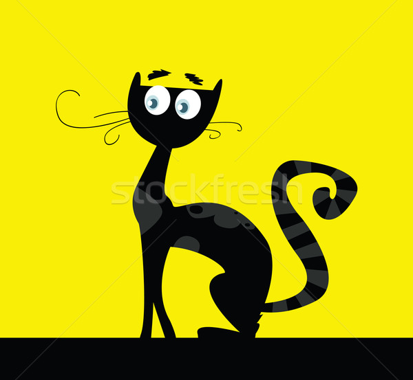 Black Cat Silhouette
 Stock photo © lordalea