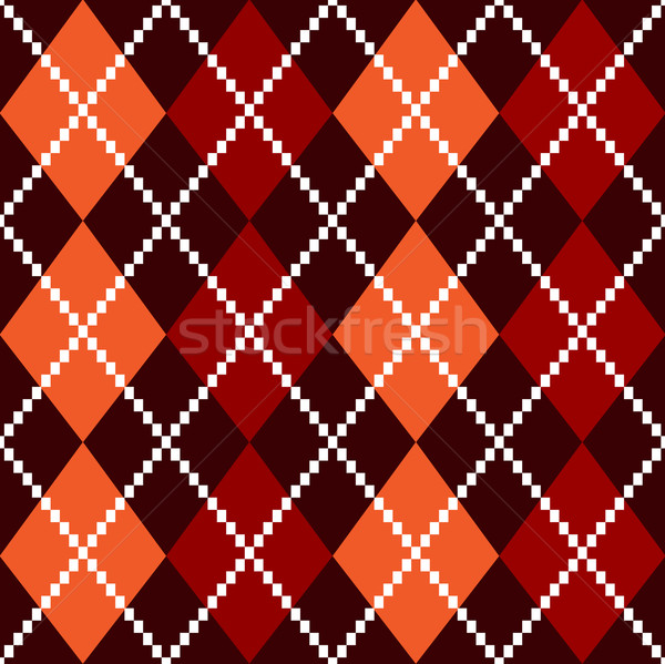 Retro colorful colorful argile pattern - orange and red Stock photo © lordalea