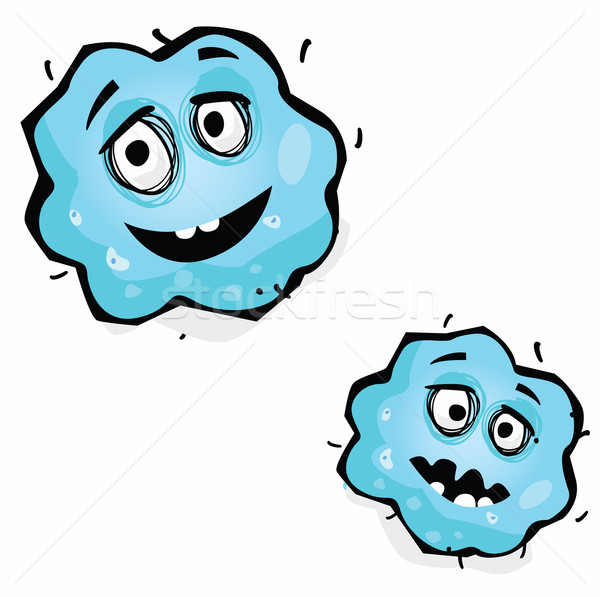 Vector bacteriile fante monstru Imagine de stoc © lordalea