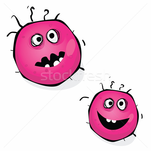 [[stock_photo]]: Grippe · bactéries · avertissement · rose · h1n1