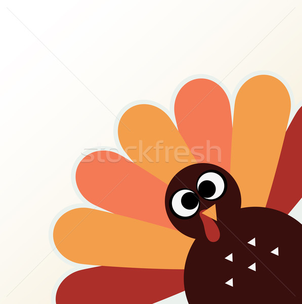 Schönen Karikatur Türkei Vogel Danksagung Tag Stock foto © lordalea