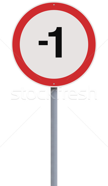 Stock foto: Minus · ein · Geschwindigkeitsbegrenzung · Zeichen · Geschwindigkeit · Schild