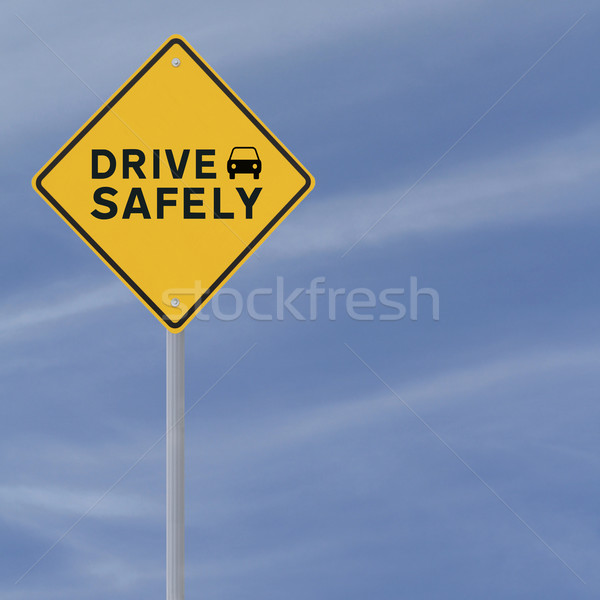 Conduzir assinar blue sky cópia espaço estrada azul Foto stock © lorenzodelacosta