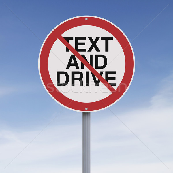 Stock photo: Texting and Driving Not Allowed
