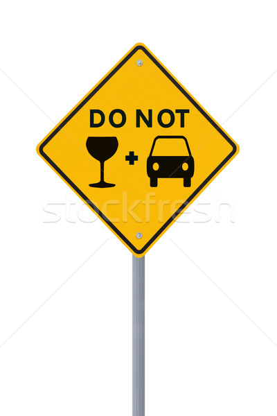 Photo stock: Sécurité · routière · signe · panneau · routier · danger · potable · conduite
