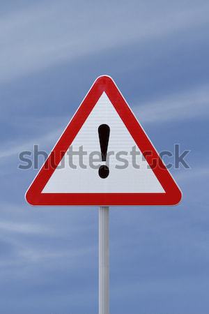 Warning Sign on White Stock photo © lorenzodelacosta