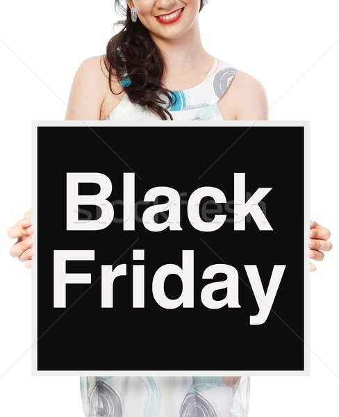 Black friday venda mulher preto feminino Foto stock © lorenzodelacosta