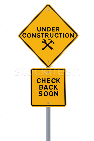 Under Construction Sign Stock photo © lorenzodelacosta