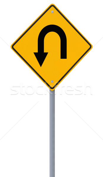 U-Turn Road Sign  Stock photo © lorenzodelacosta