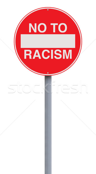 Nu rasism semna concept ură izolat Imagine de stoc © lorenzodelacosta