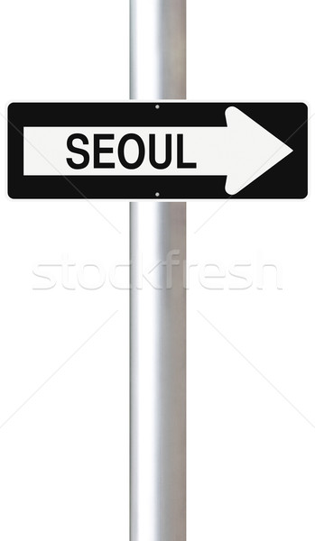 Seoul Corea del Sud città segno Foto d'archivio © lorenzodelacosta