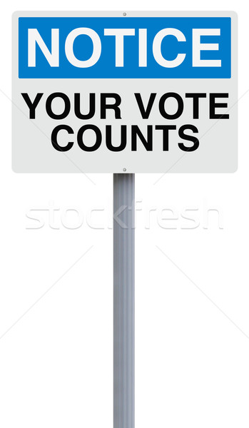 голосования знак выборы голосование концепция Сток-фото © lorenzodelacosta