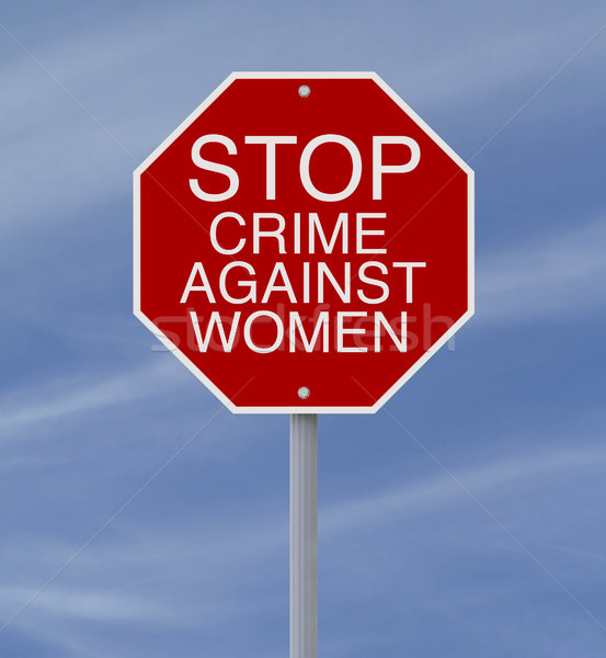 停止 犯罪 女性 にログイン 赤 暴力 ストックフォト © lorenzodelacosta
