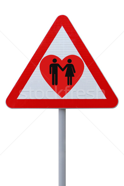 Love Warning Sign  Stock photo © lorenzodelacosta