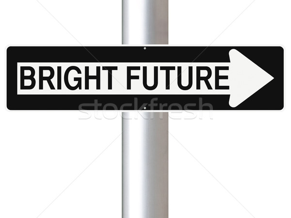 Auf diese Weise hellen Zukunft Straßenschild Konzept Stock foto © lorenzodelacosta