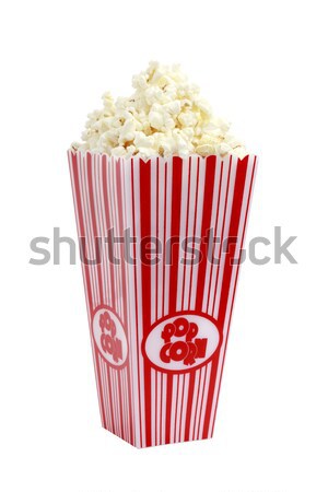 Popcorn isolato bianco sfondo rosso percorso Foto d'archivio © lorenzodelacosta