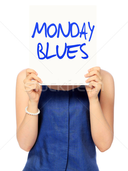 藍調 女子 顯示 海報 女 悲傷 商業照片 © lorenzodelacosta