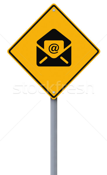 электронная почта дорожный знак электронных связи интернет знак Сток-фото © lorenzodelacosta
