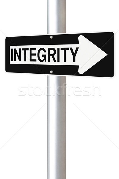 Integrity Road Sign  Stock photo © lorenzodelacosta