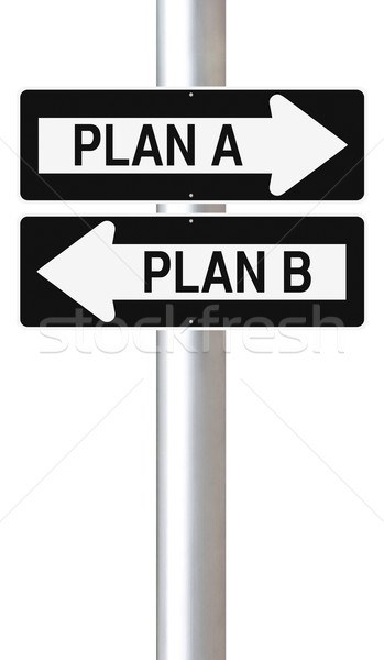 Plan plan b işaretleri planlama seçenekleri Stok fotoğraf © lorenzodelacosta