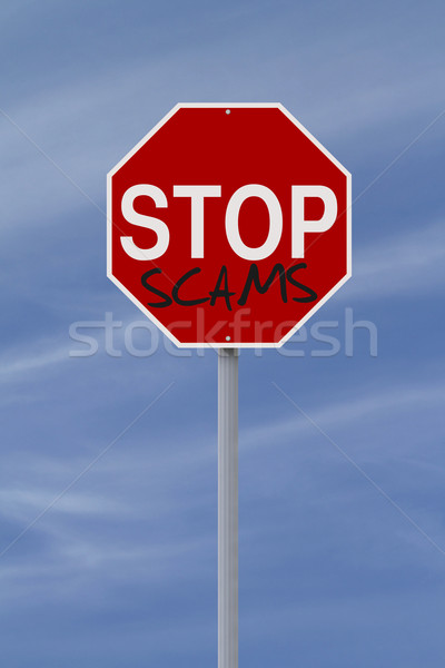 Stop stoptábla égbolt veszély jelzőtábla ötlet Stock fotó © lorenzodelacosta