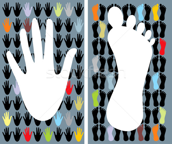 Vector hand & foot Stock photo © lossik