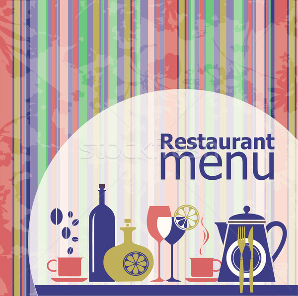 Colore ristorante menu texture fumo retro Foto d'archivio © lossik