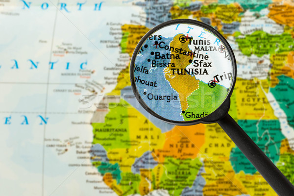 Map of Tunisian Republic Stock photo © lostation