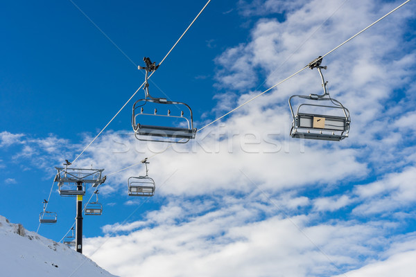 chairlifts at Coronet peak ski field Stock photo © lostation