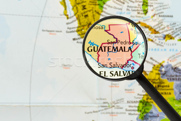 Hartă republica Guatemala lupa oraş lume Imagine de stoc © lostation