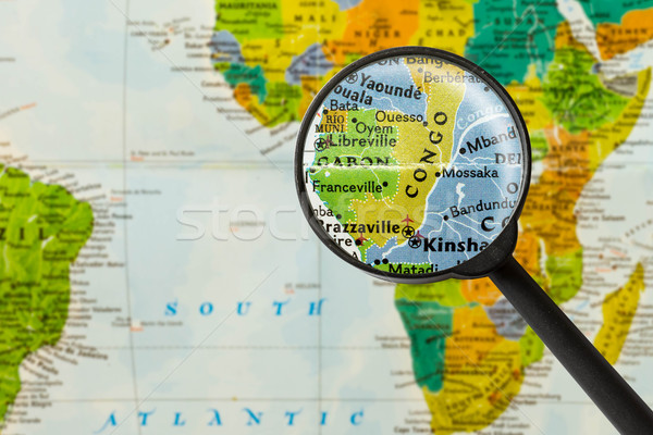 Map of Republic of the Congo Stock photo © lostation